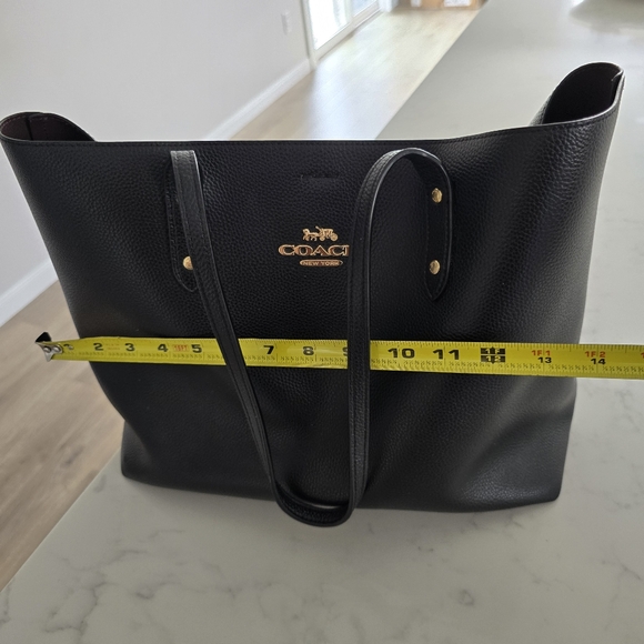 Coach Black Leather Tote Bag - Picture 3 of 10